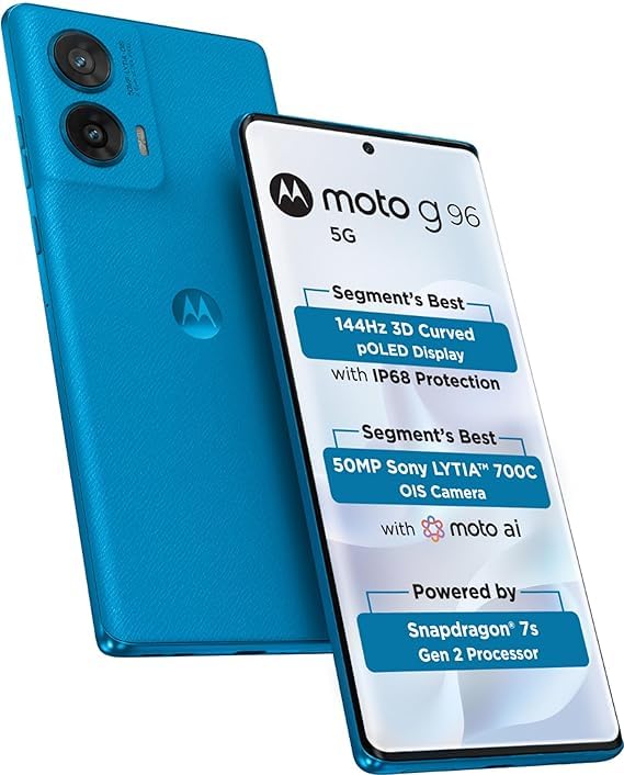 Motorola G96 5G Mobile Phone | Premium Curved AMOLED Display | Fast 5G Performance