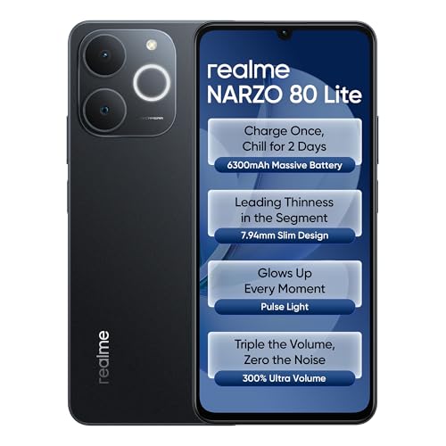 Realme Narzo 80 Lite 4G | 50MP Camera | 90Hz Display | 6300mAh Battery | Helio G92 Max