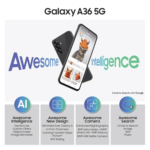 Samsung Galaxy A36 5G | 50MP OIS Camera | Super AMOLED 120Hz Display | 5000mAh Battery | Snapdragon 6 Gen 3