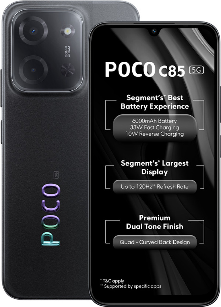 POCO C85 5G | 50MP Camera | 90Hz Display | 5160mAh Battery | Snapdragon 4 Gen 2