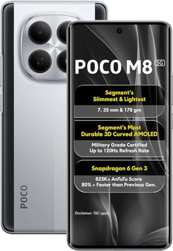 POCO M8 Pro 5G | 64MP Camera | AMOLED 120Hz Display | 5110mAh Battery | Dimensity 7300 Ultra