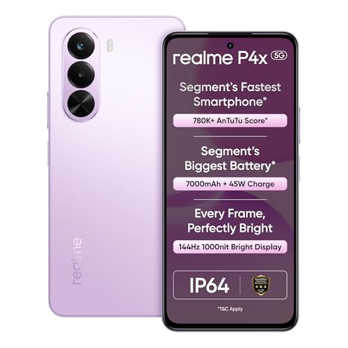Realme P4x 5G | 50MP Camera | 120Hz Display | 6000mAh Battery | Dimensity 7025 Ultra