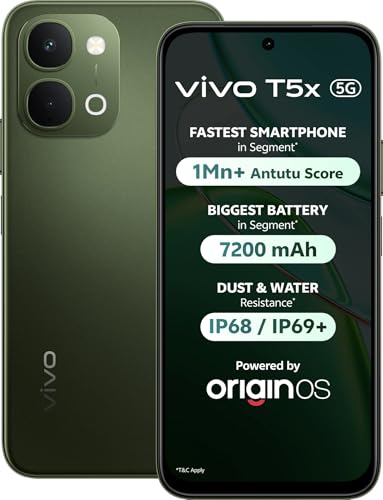 Vivo T5x 5G | 50MP Camera | 120Hz Display | 6000mAh Battery | Dimensity 7400 Turbo