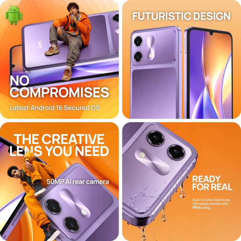 HMD Vibe2 5G | Unisoc Octa Core 2.3GHz | 6.7" HD+ 120Hz | 50MP AI Dual Camera, 8MP Selfie | 6000mAh