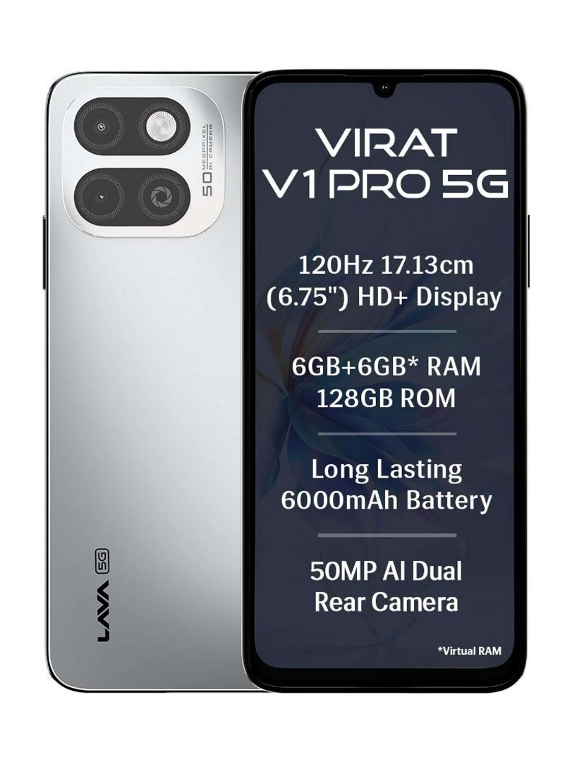 LAVA Virat V1 Pro 5G | Unisoc T8200 Octa Core | 6.75" HD+ 120Hz | 50MP AI Camera, 8MP Selfie | 6000mAh, 18W