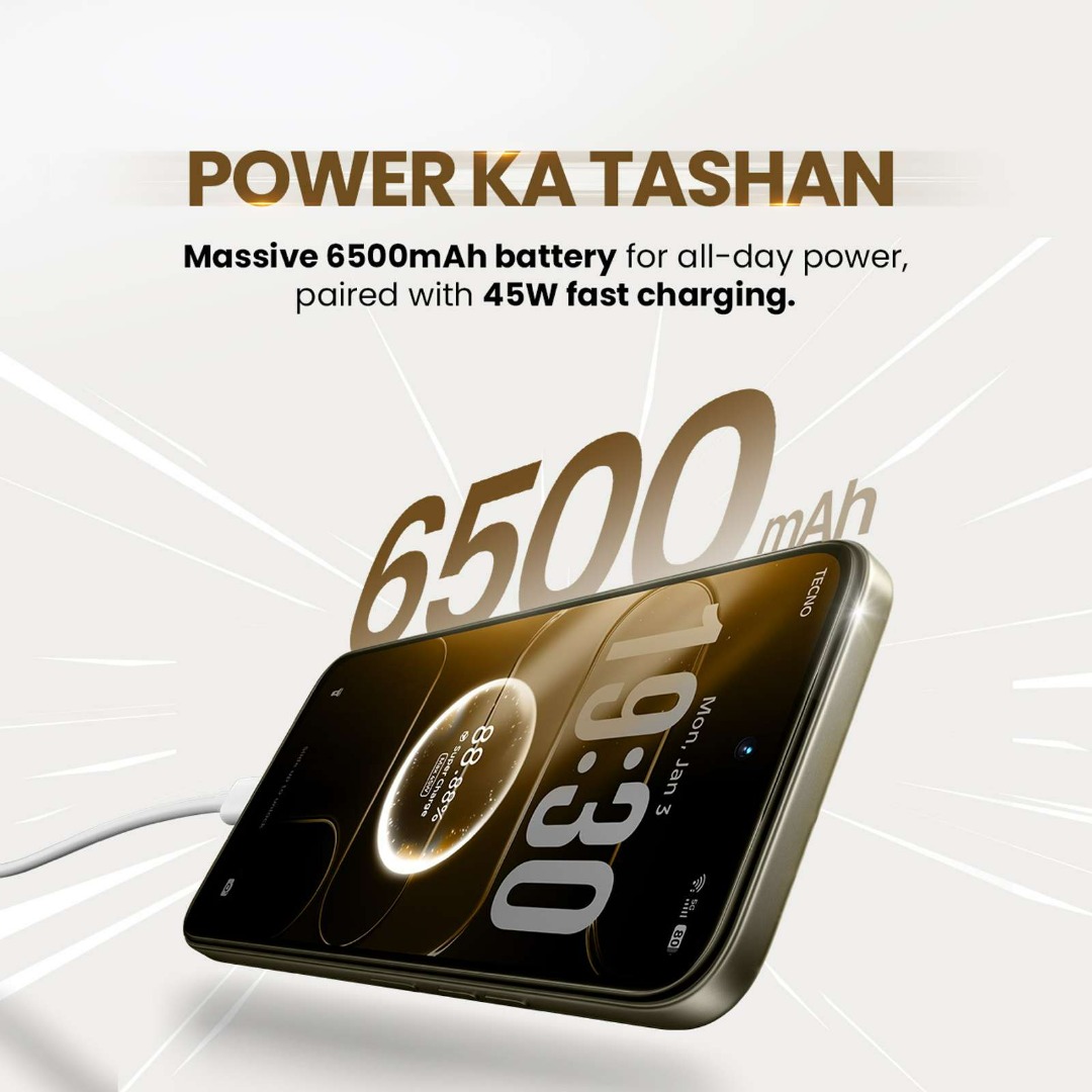 Tecno Spark 50 5G | Dimensity 6400 | 6.78" HD+ 120Hz | 50MP Camera, 8MP Selfie | 6500mAh, 45W