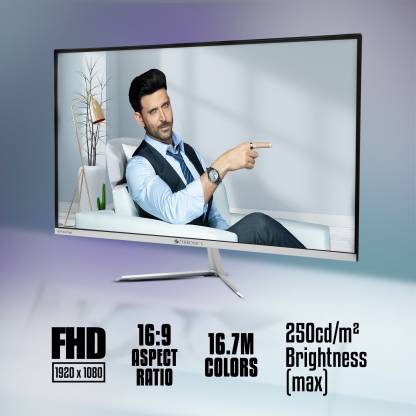 Zebronics 24 Inch (60.4 Cm) Widescreen 1920 X 1080 Pixels Led Monitor | Ips | Ultra Slim | 75Hz Zeb-A24Fhd | Black