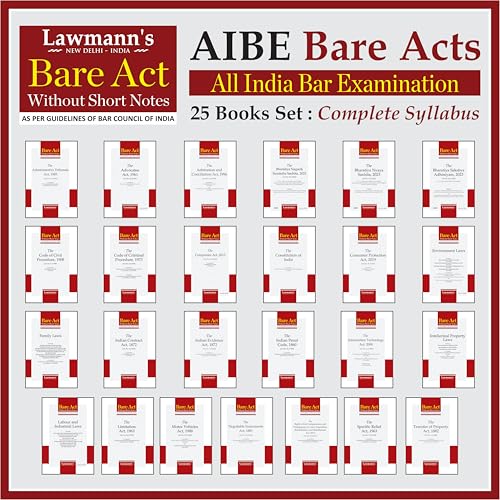 AIBE Bare Acts without Notes | 25 Books Set Combo