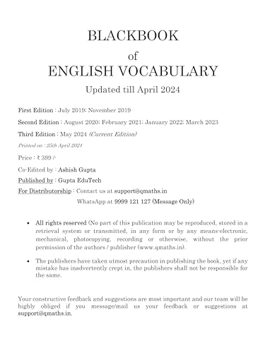 BlackBook of English Vocabulary May 2024 by Nikhil Gupta