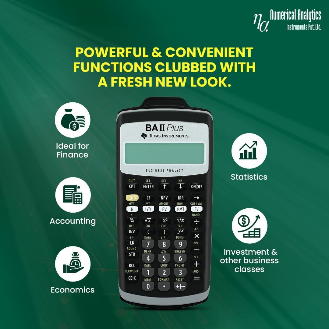 Texas Instruments BA II Plus Financial Calculator, Black