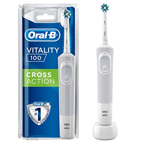 Oral-B Vitality 100 White Criss Cross Electric Rechargeable Toothbrush Powered By Braun