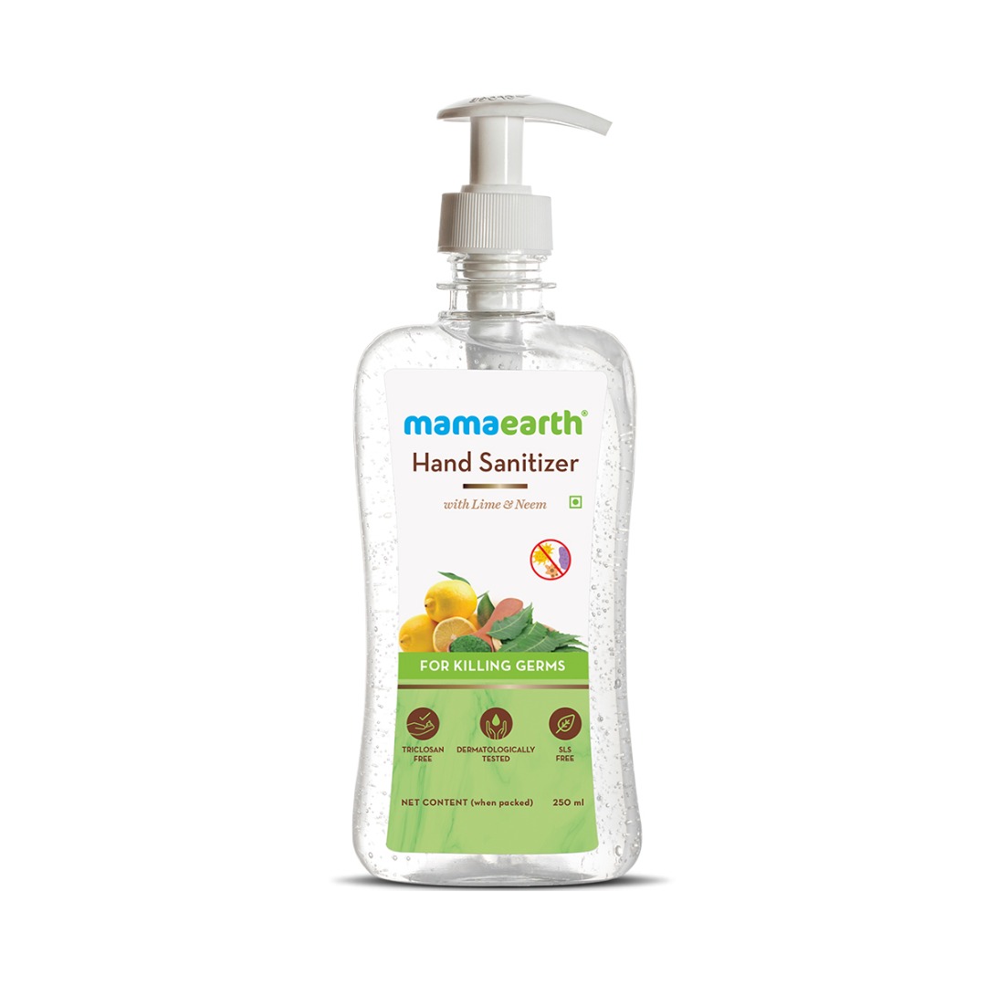 MamaEarth Hand Sanitizer with Lime & Neem for Killing Germs