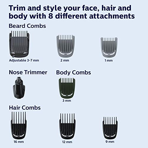Philips MG3747/15, 9-in-1, Face, Hair and Body - Multi Grooming Kit
