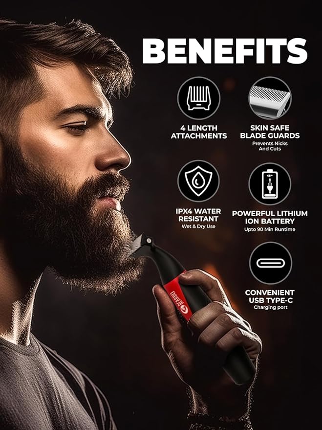 Beardo Multipurpose Trimmer & Shaver 90 Min Runtime