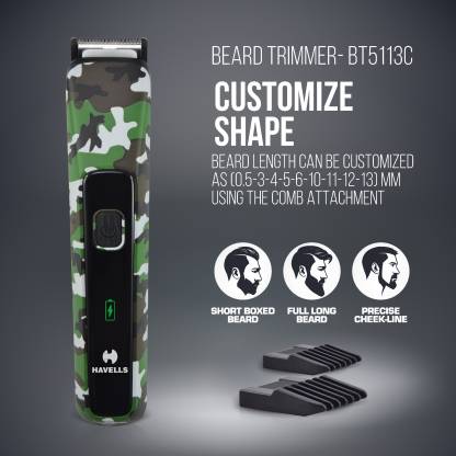 Havells Bt5113C Trimmer For Men 120 Min Runtime