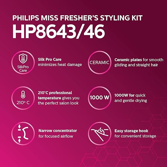 Philips ?HP8643/46 Straightener & Dryer Combo Kit