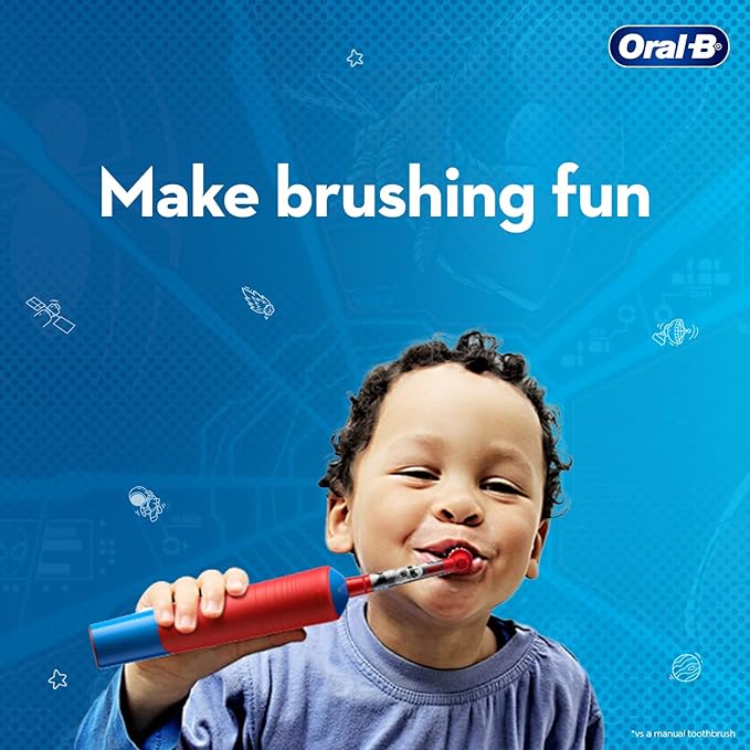 Oral B Kids Electric Rechargeable Toothbrush, Featuring Spider Man