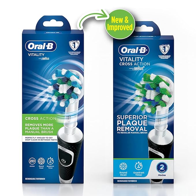 Oral B Vitality 100 Black Criss Cross Electric Rechargeable Toothbrush