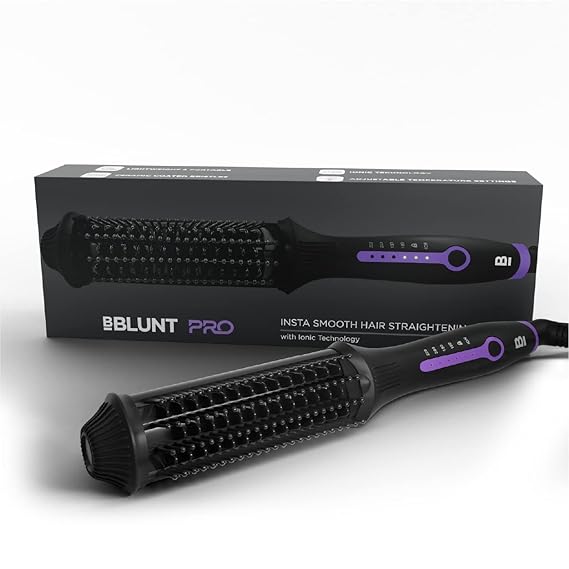 Bblunt Pro 50W Insta Smooth Hair Straightening Brush With 4 Temperature Settings