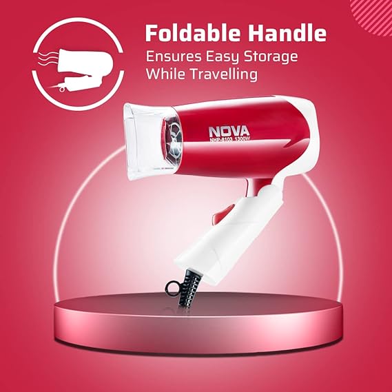 Nova NHP-8103 1300W Hot and Cold Foldable Hair Dryer