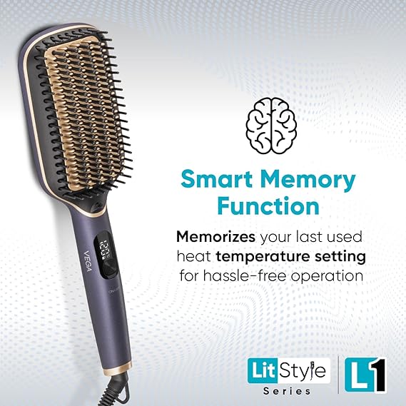 Veg Litstyle L1 Hair Straightener Brush For Women With Duocare Technology