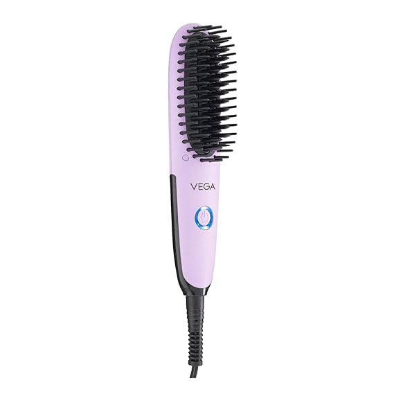 Vega Mini Hair Straightener Brush For Women With Thermoprotect Technology