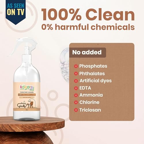 Koparo Furniture & Wood Surface Cleaner | Non-Toxic & Wood Safe| Refill Pack