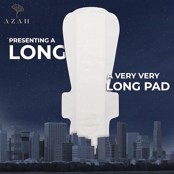 AZAH Biodegradable Sanitary Pads With Disposable Bag, Pack of 20