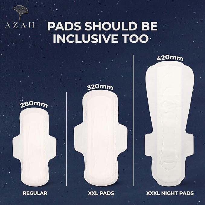 AZAH Biodegradable Sanitary Pads With Disposable Bag, Pack of 20