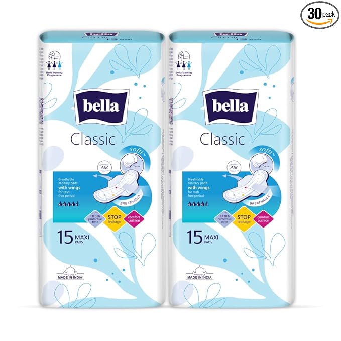 Bella Classic Maxi Softi pads for Women, Pack of 2