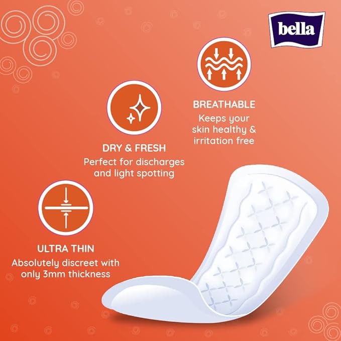 Bella Panty Soft Classic Panty Liners for Women Daily Use, Pack of 4