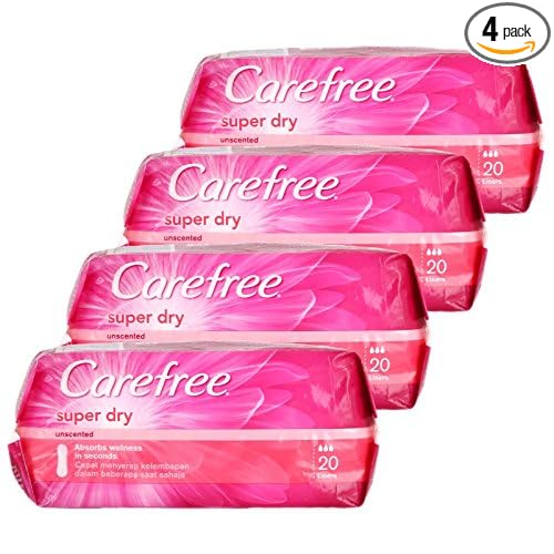 Carefree Super Dry Panty Liners, Pack of 4