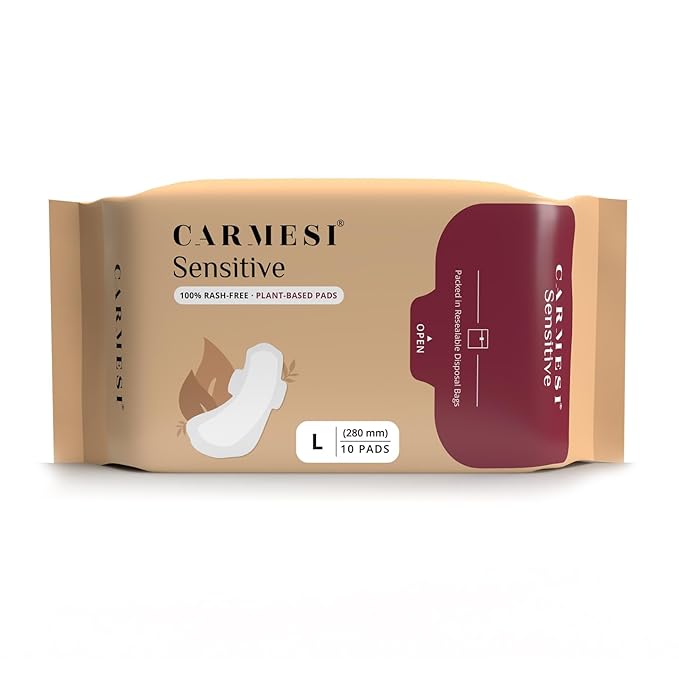 Carmesi Sensitive Sanitary Pads, Pack of 10