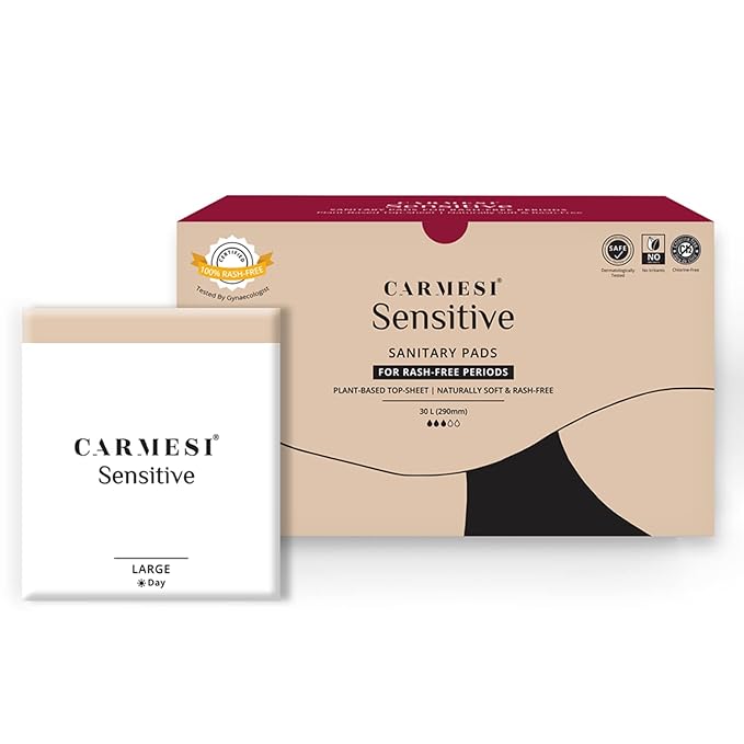 Carmesi Sensitive Sanitary Pads, Pack of 30