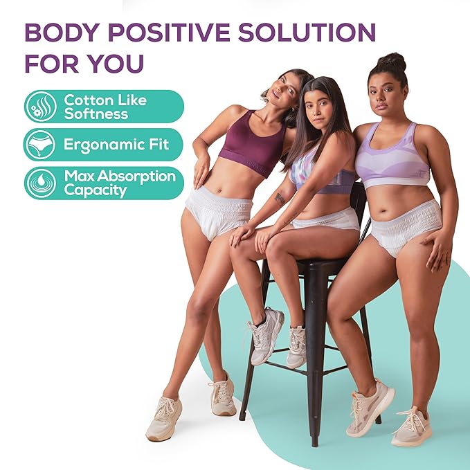 EverEve Ultra Absorbent Disposable Period Panties, Pack of 2
