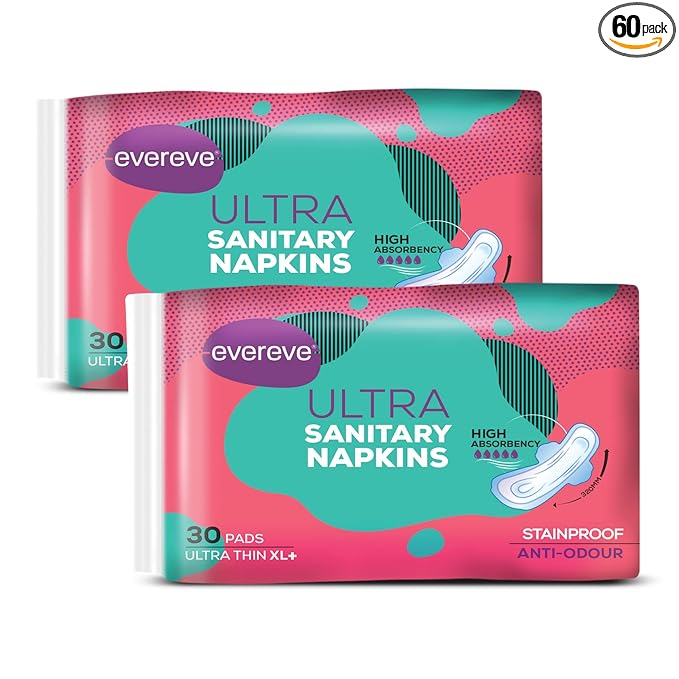 Evereve Ultra Sanitary Napkin/Pad, Pack of 2