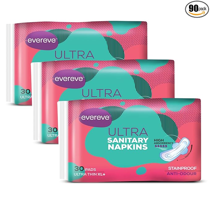 Evereve Ultra Sanitary Napkin/Pad, Pack of 3