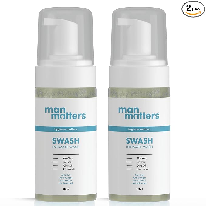 Man Matters Intimate Wash with Aloe Vera, Tea Tree for Men Anti Bacterial, Pack of 2