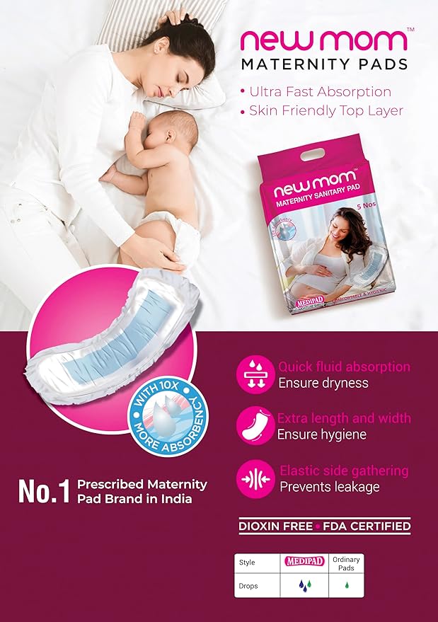 Newmom Disposable Maternity Pad-Value, Pack of 7