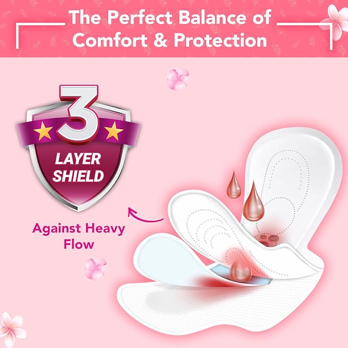 NIINE Naturally Soft Ultra Thin XL+ Sanitary Napkins for Heavy Flow