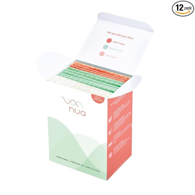 Nua Ultra-Safe Sanitary Pads For Women, Pack of 12