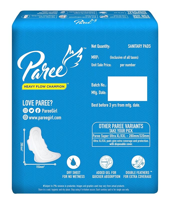Paree Dry Feel Sanitary Pads For Women