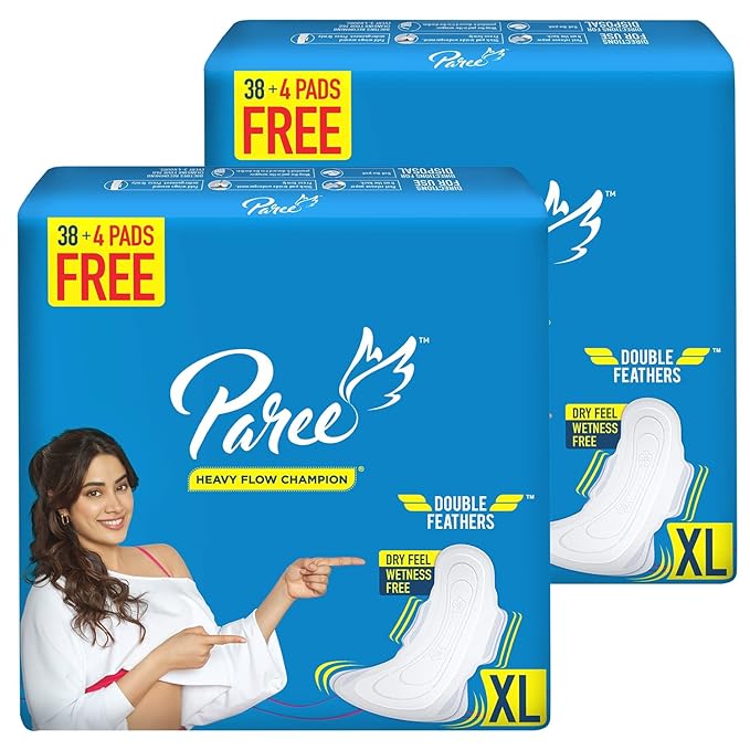 Paree Dry Feel Sanitary Pads For Women, Pack of 2