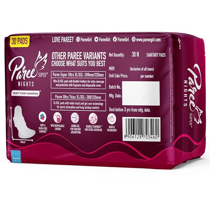 Paree Super Nights Sanitary Pads for Women