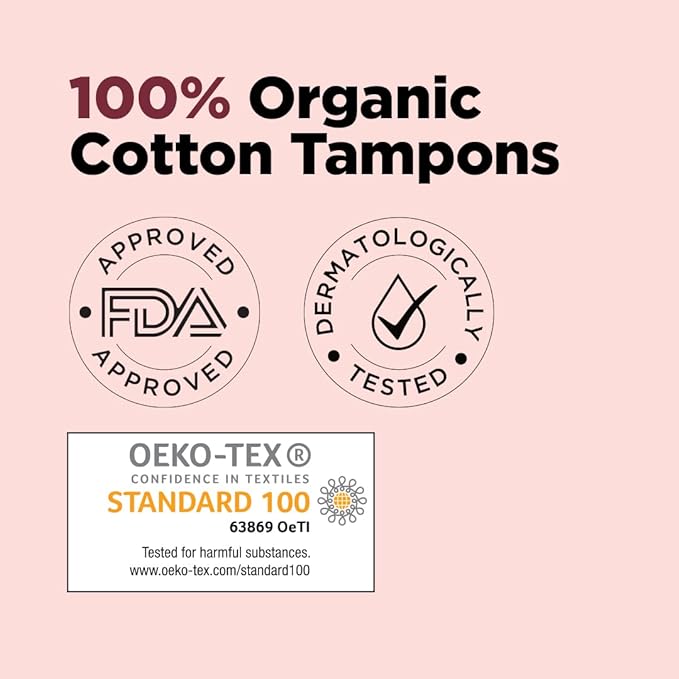 Pee Safe 100% Organic Cotton Tampons Super Plus, Pack Of 16