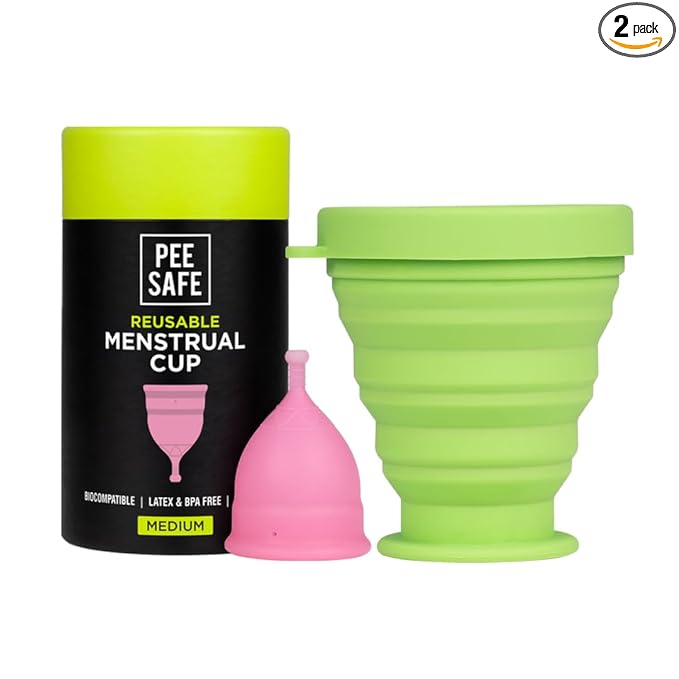 PEESAFE Menstrual Cup For Women Medium Size Combo