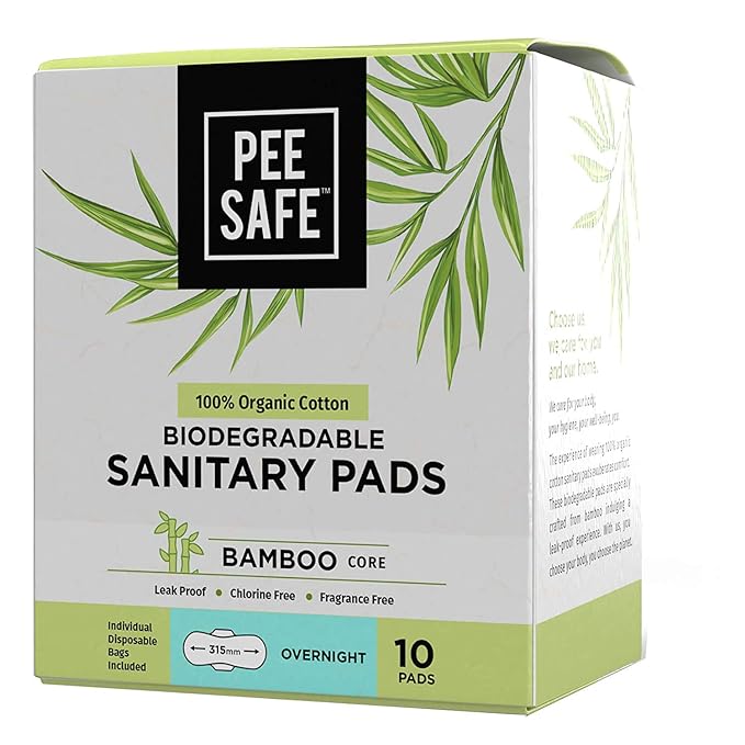 PEESAFE Organic Cotton Biodegradable Sanitary Pads
