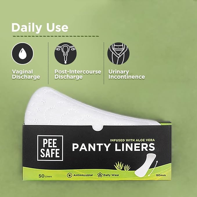 PEESAFE Panty Liners For Women Daily Use with Aloe Vera