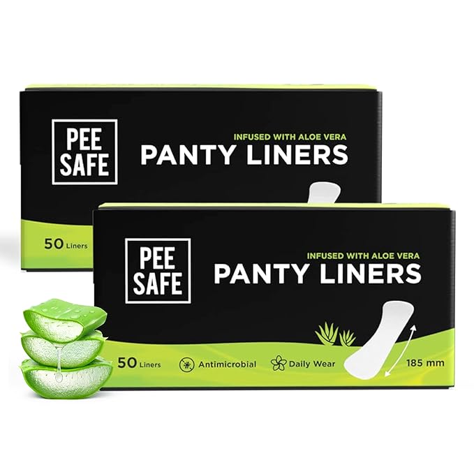 PEESAFE Panty Liners For Women Daily Use with Aloe Vera, Pack of 2