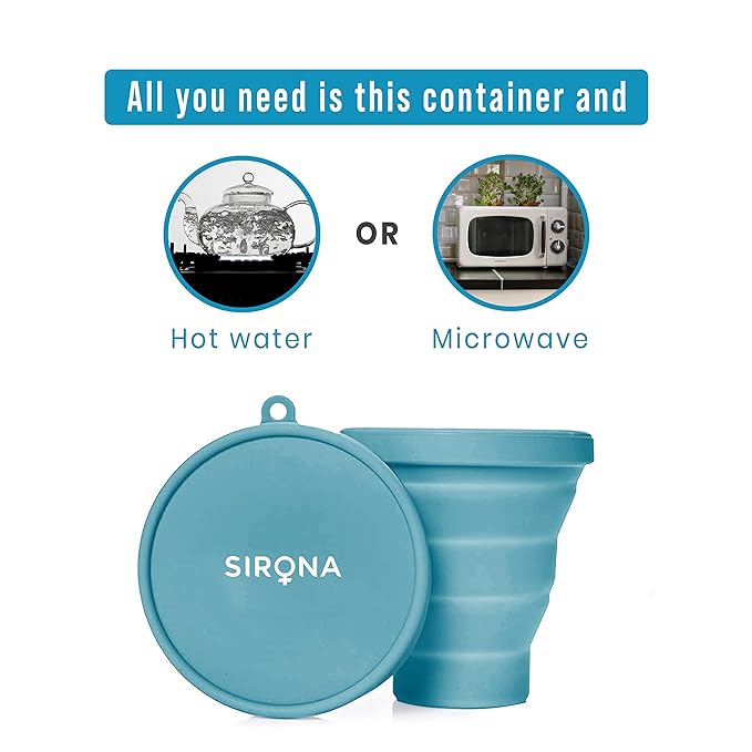 Sirona Collapsible Silicone Cup Menstrual Cup Sterilizer Foldable
